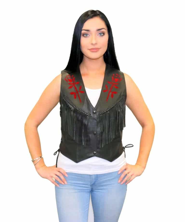Motorcycle leather vest Leather vest for women in NZ