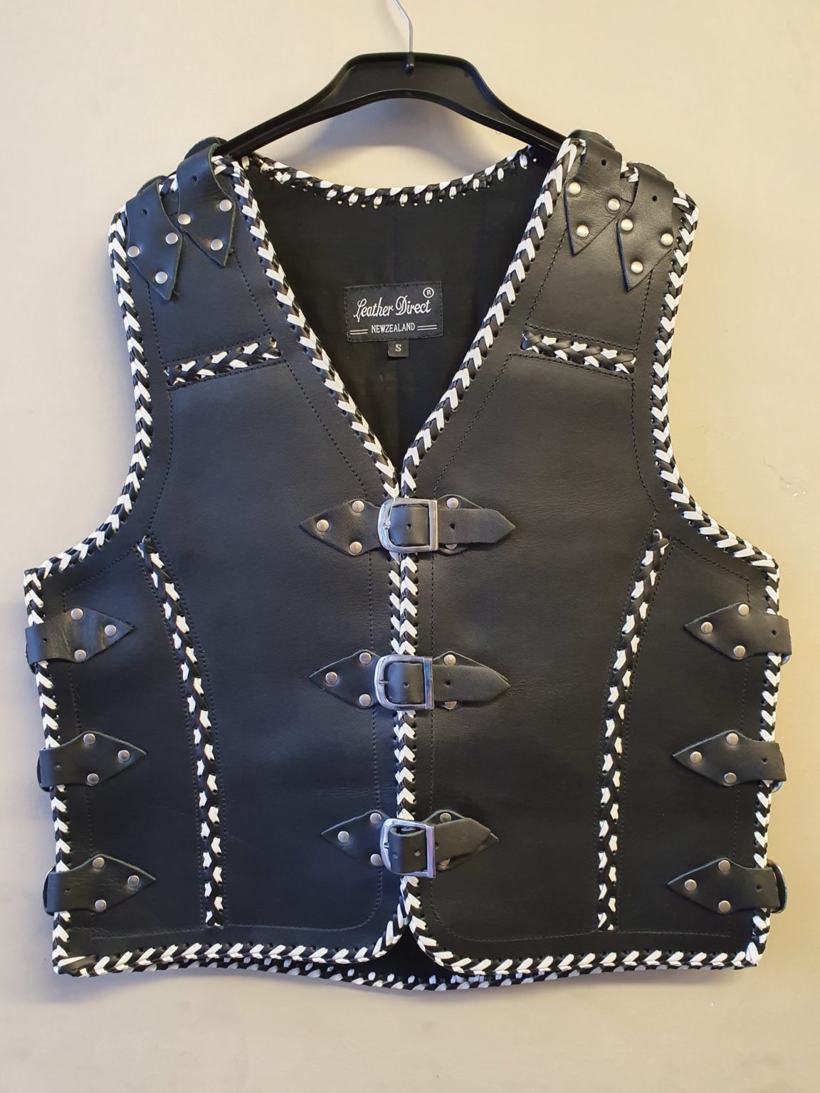 Thick Leather Vest - LeatherDirect